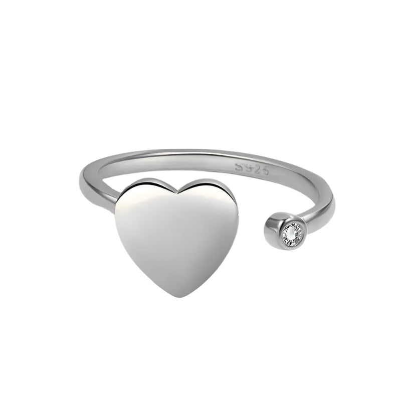Sterling Silver Heart Spinner Ring