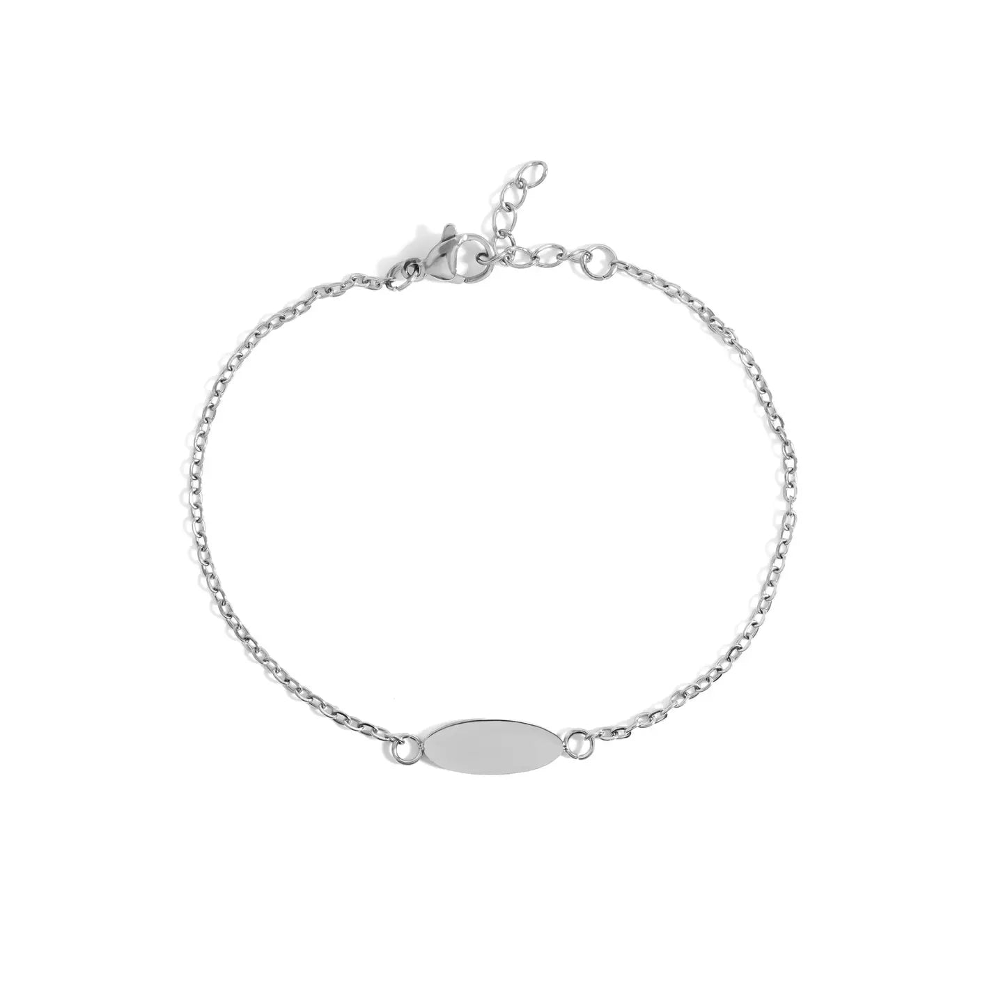 Stainless Oval Bracelet