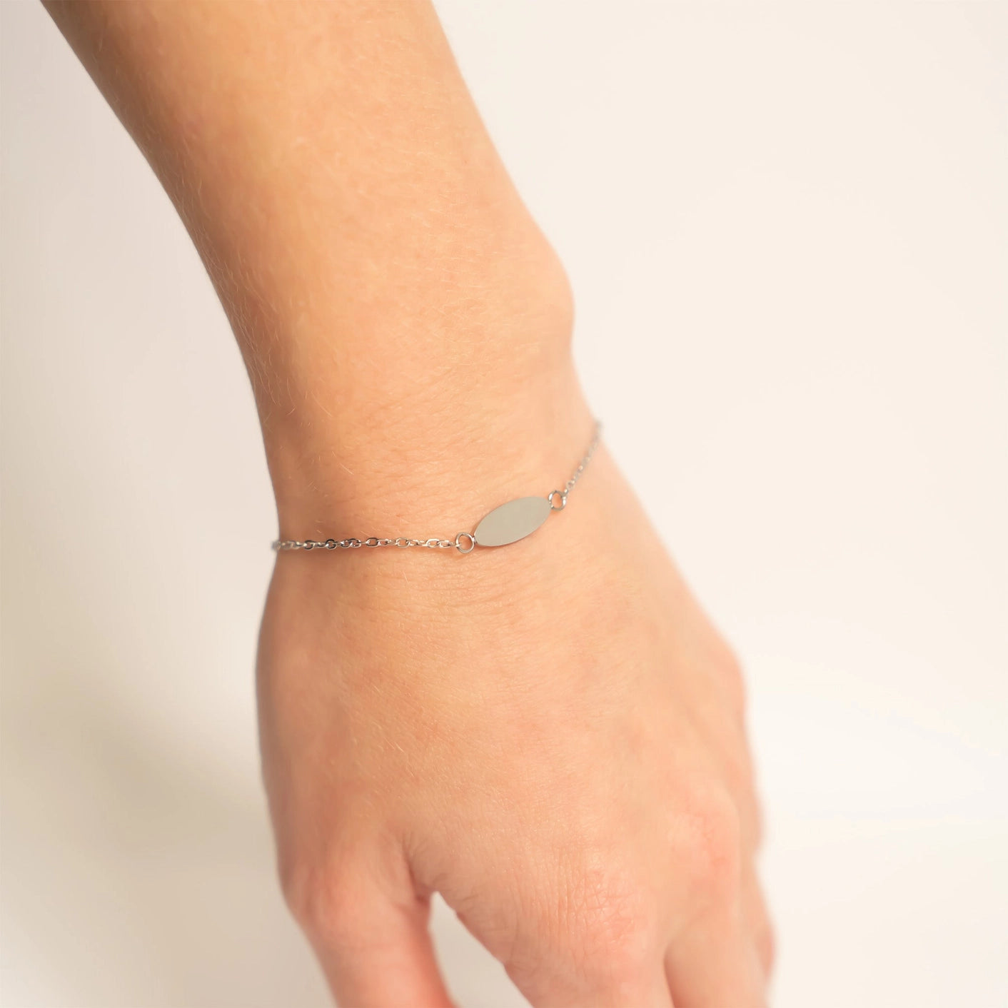 Stainless Oval Bracelet