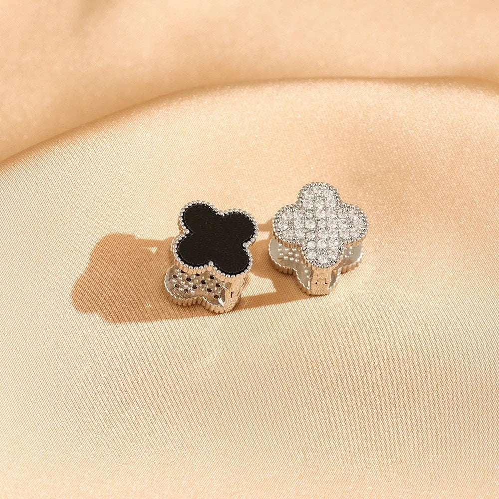 Double Sided Clover Stud Earrings