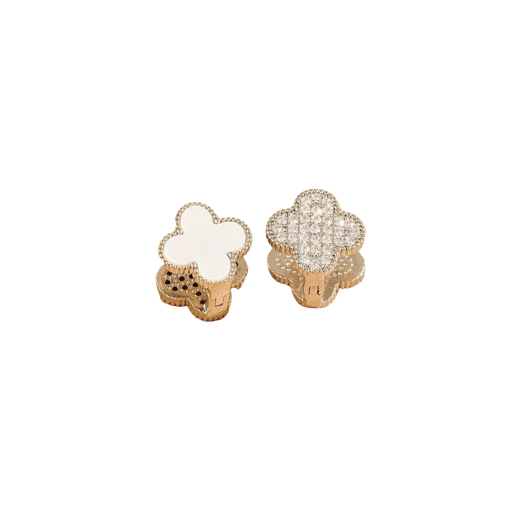 Double Sided Clover Stud Earrings