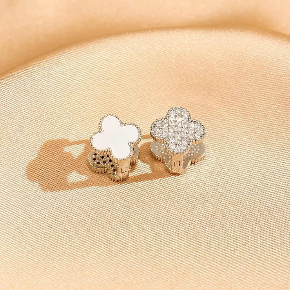 Double Sided Clover Stud Earrings