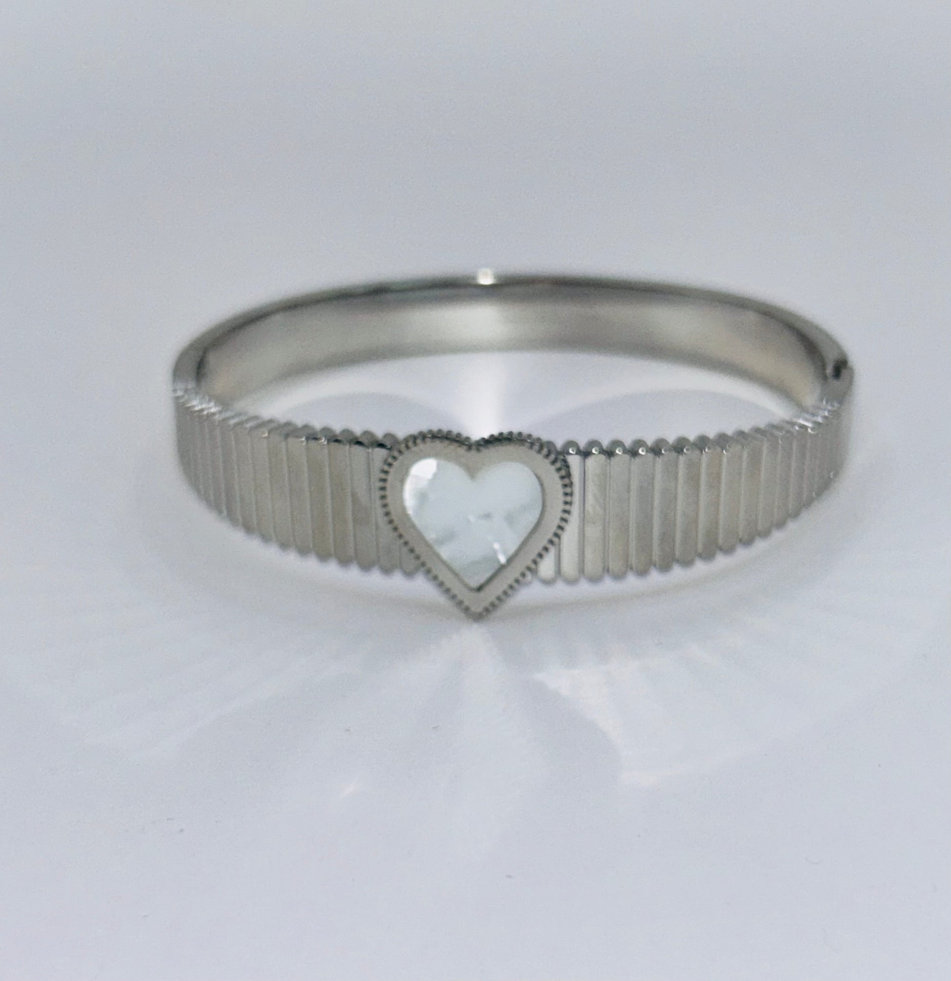 Silver Mother of Pearl Bangle