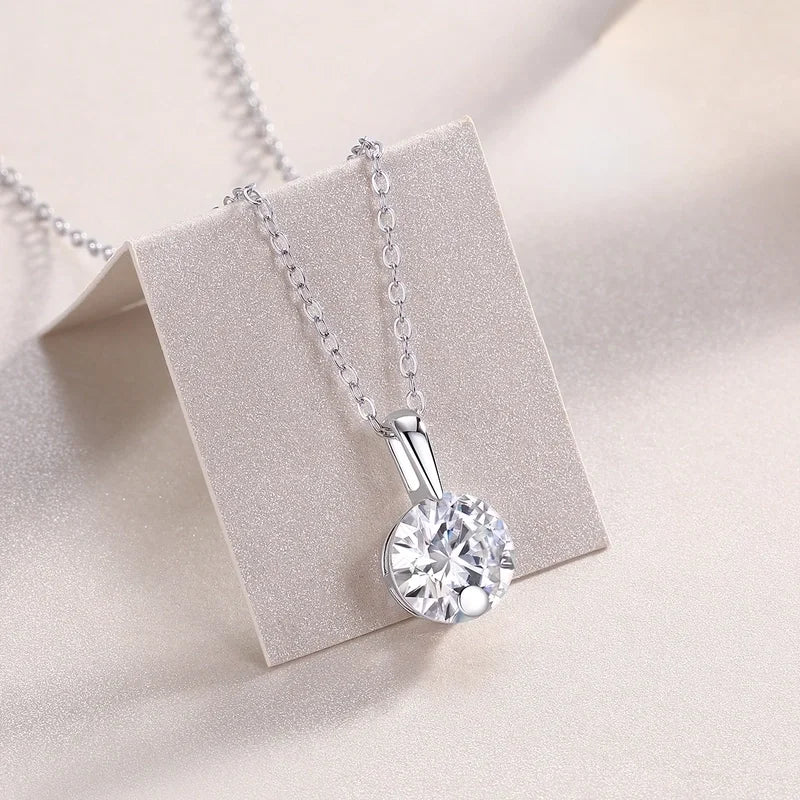 Moissanite 2 Carat Solitaire Necklace