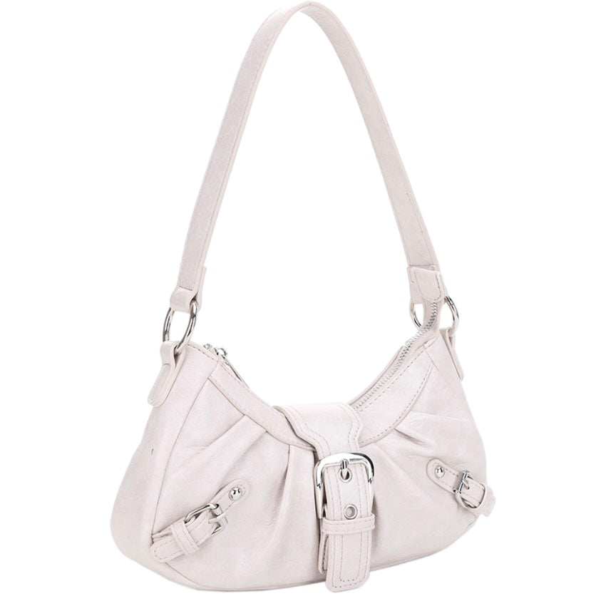 Mini Buckle Shoulder Bag- Stone