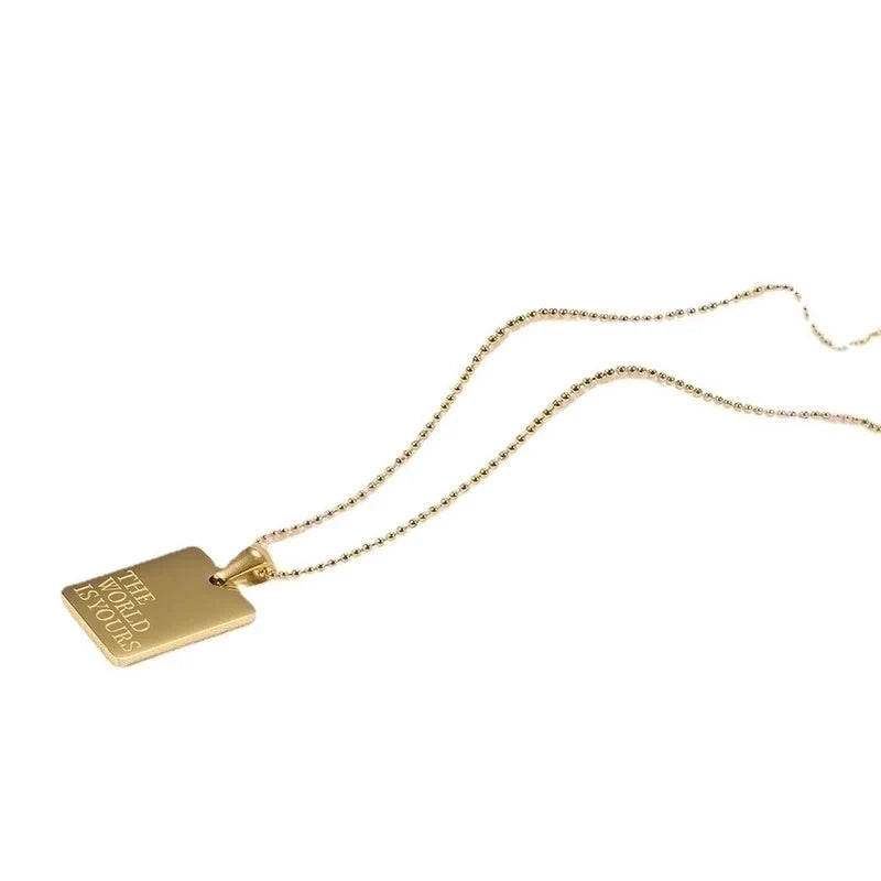 Engraved Tag Necklace