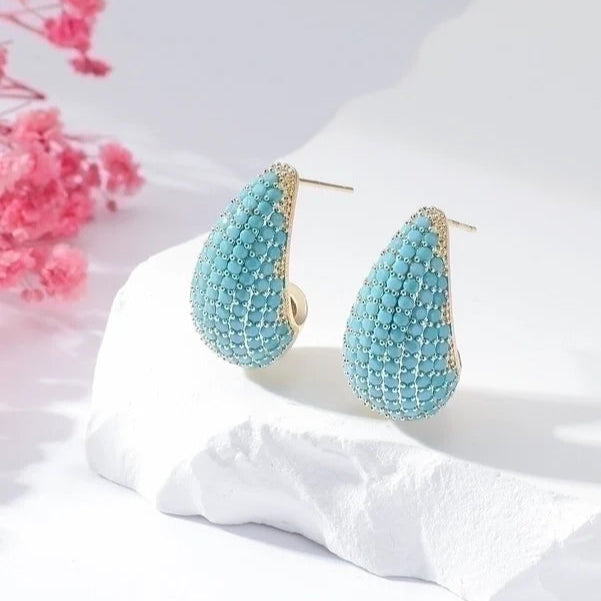 Turquoise TearDrop Earrings
