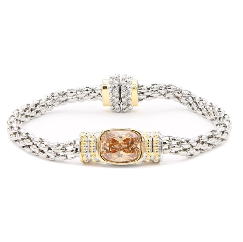 Two Toned Topaz Magnetic Bracelet