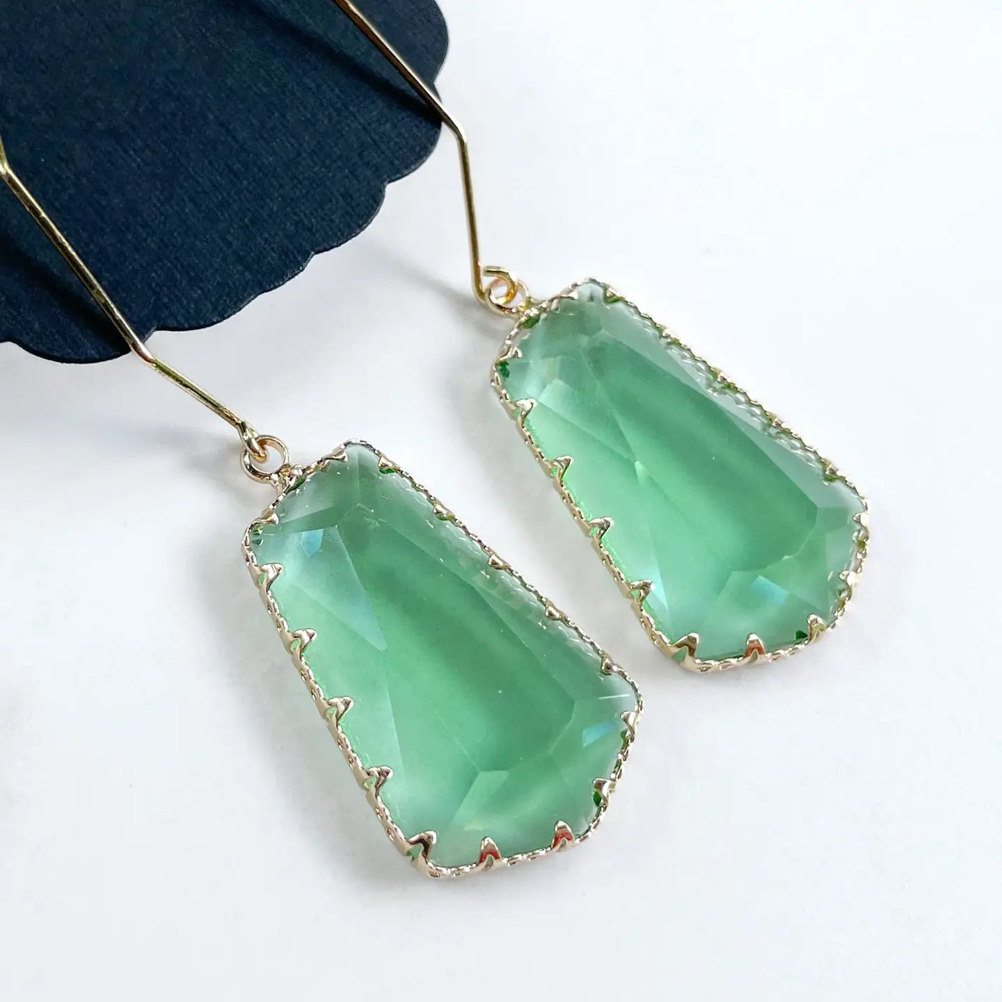Crystal Prism Drop Earrings- Willow