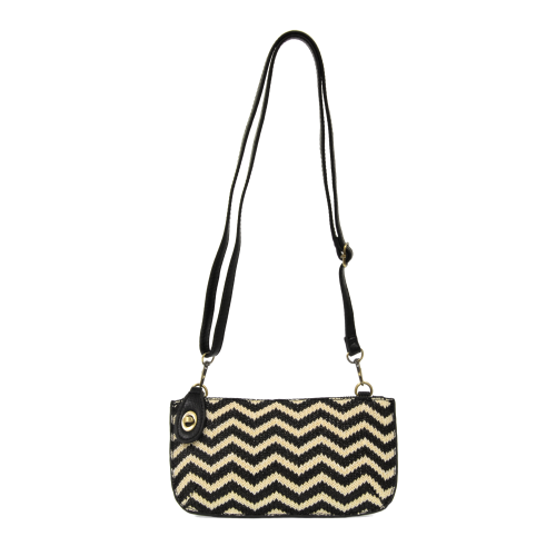 Mini Straw Wristlet- Blk