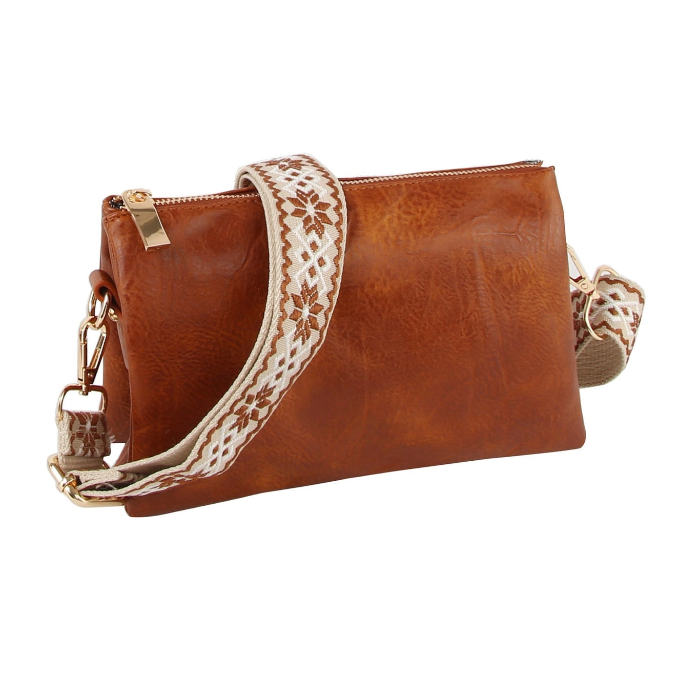Classic Crossbody with Guitar Strap- Brown