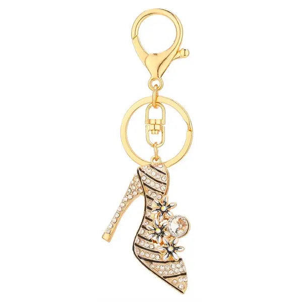 Champagne Flower Stiletto Bag Charm/Keychain
