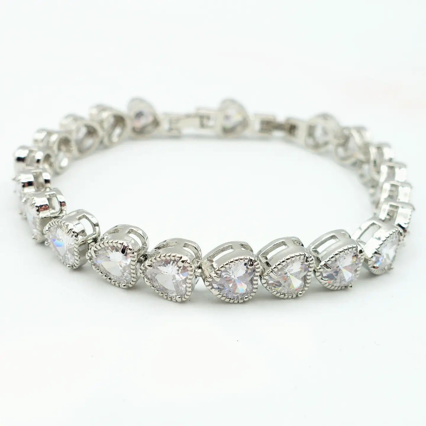 Chunky Hearts Tennis Bracelet