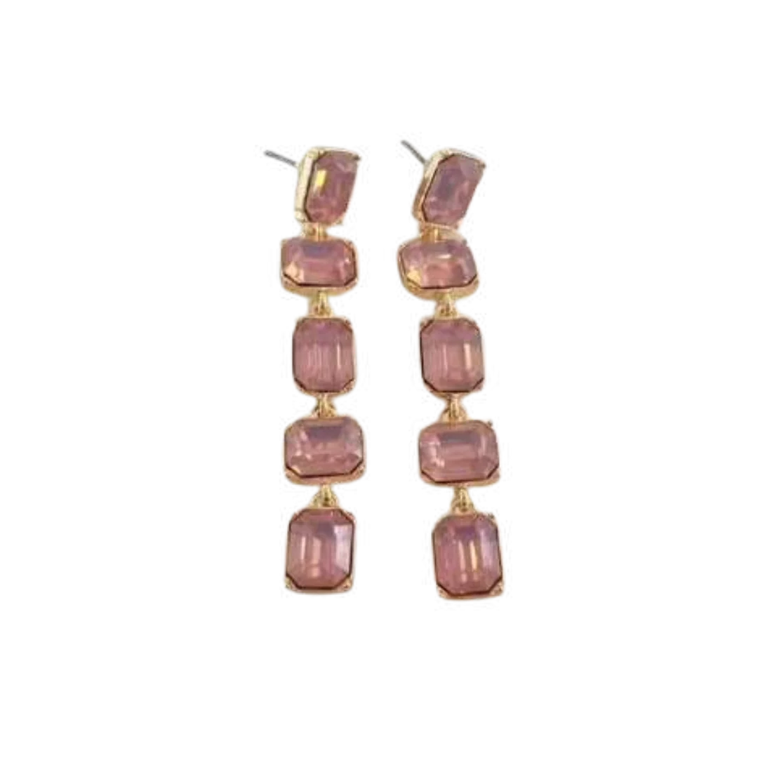 Glass Drop Earrings- 4 Colors