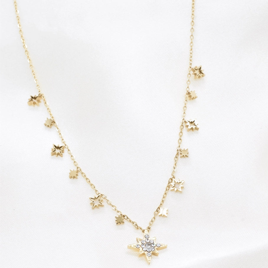 Dainty Star Necklace- Gold