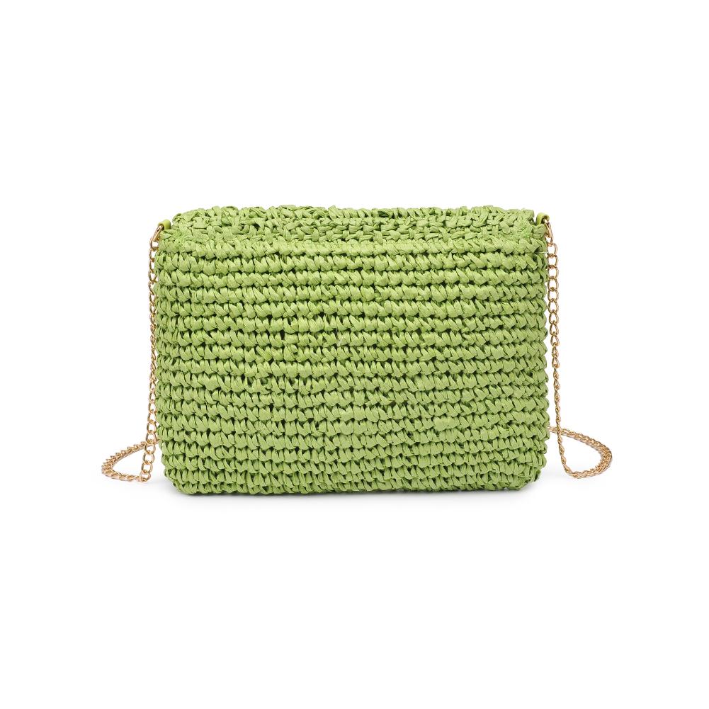 Mini Straw Crossbody- Lime