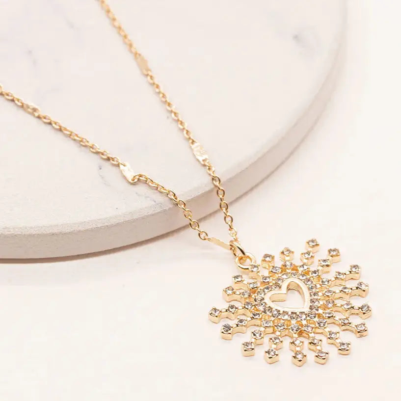 Gold Heartburst Necklace