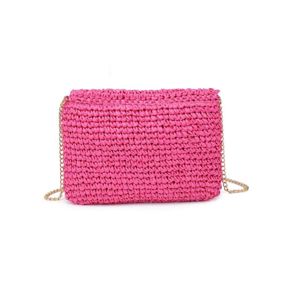 Mini Straw Crossbody- Pink