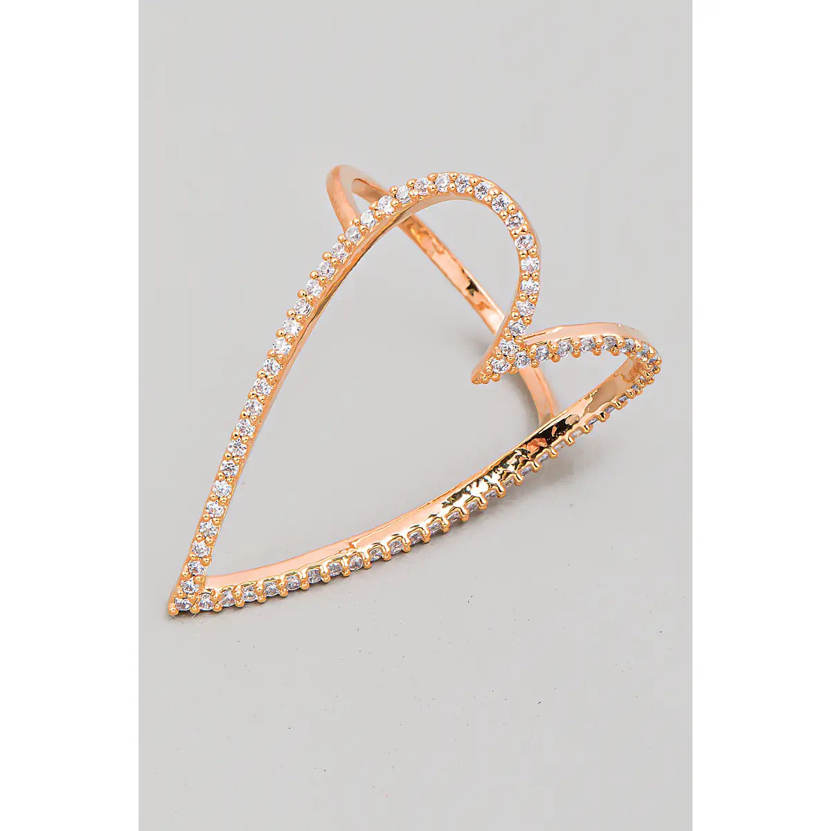 Cutout Heart Ring- Rosegold