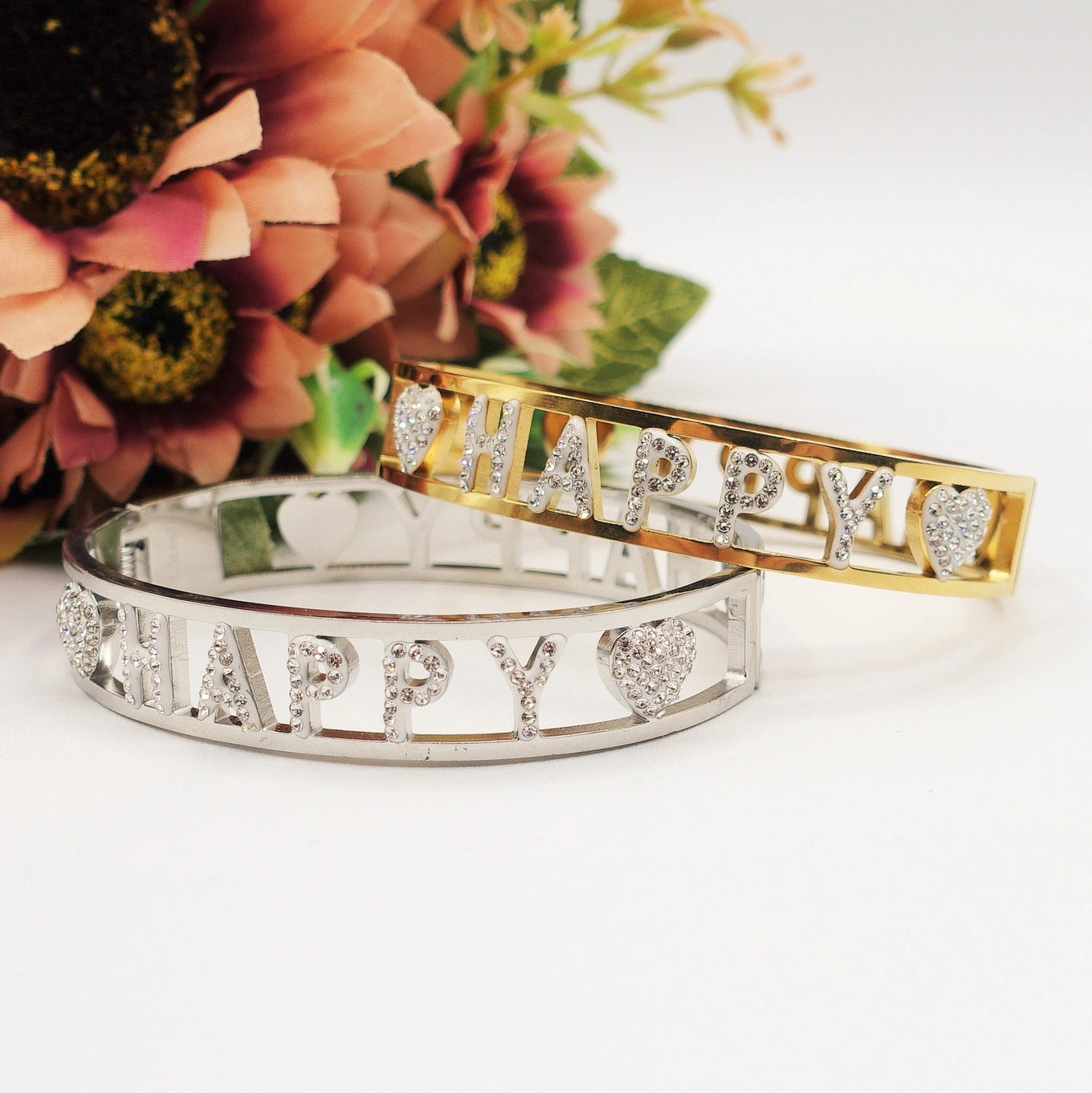Happy Bangle-Silver