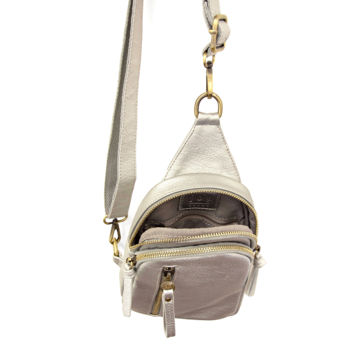 Silver Sling Crossbody Bag