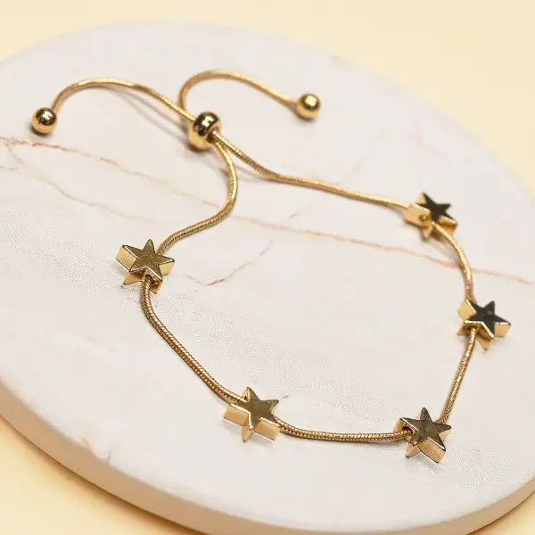 Star Pull Tie- Gold