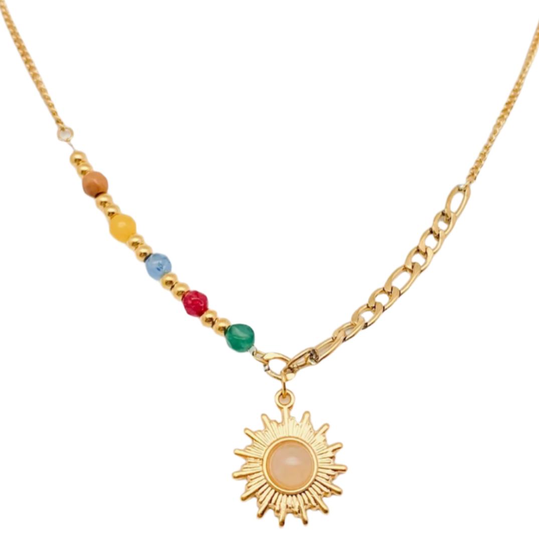 Sunburst Beaded Pendant