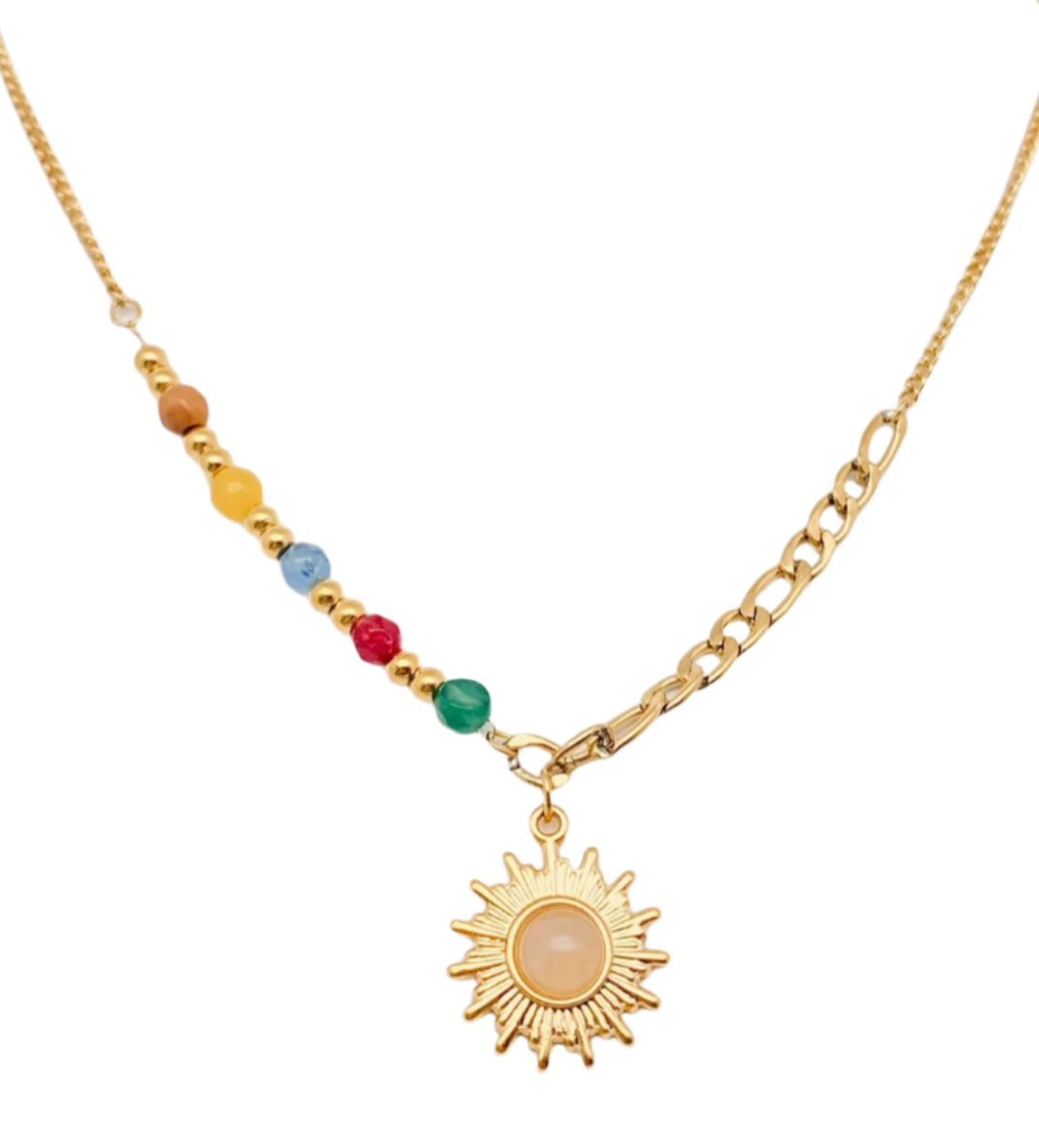 Sunburst Beaded Pendant