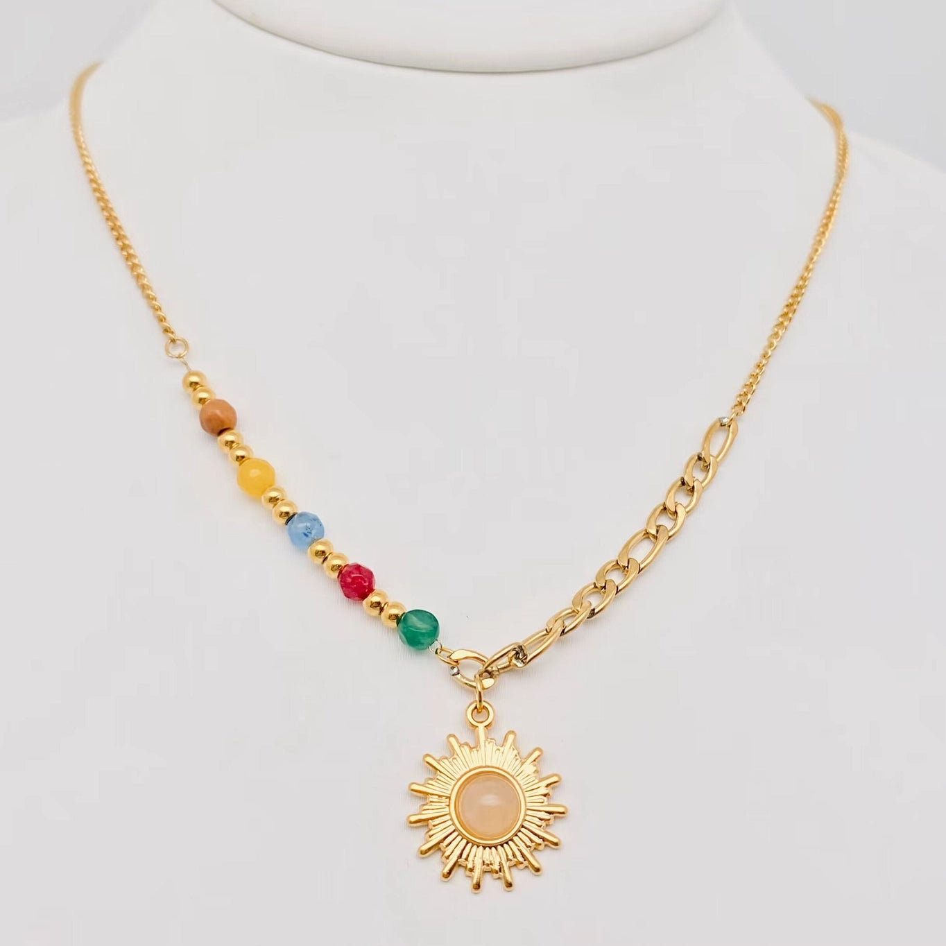 Sunburst Beaded Pendant