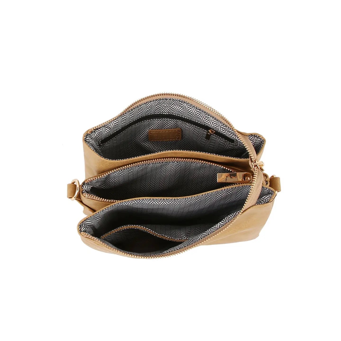 Classic Crossbody with Guitar Strap- Vanilla Latte