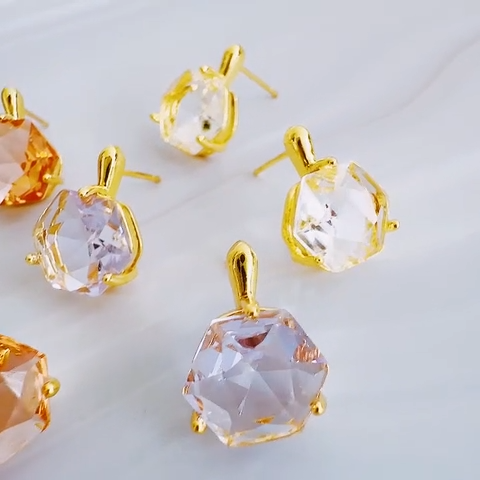 Crystal Prism Stud Earrings