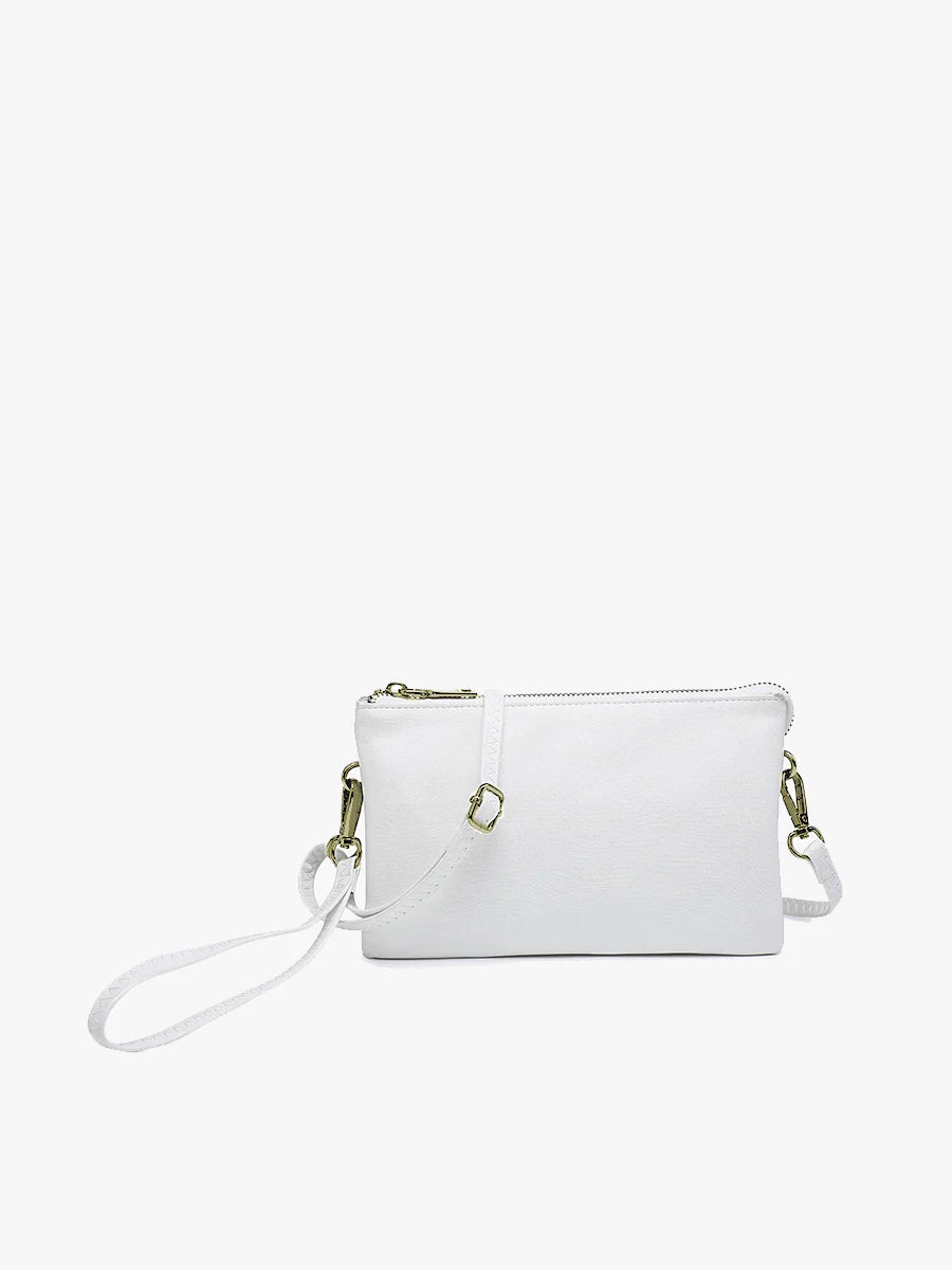 Girl's Night Out Shimmer Crossbody Bag- White
